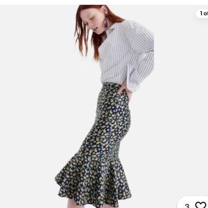 J crew Floral Midi Skirt